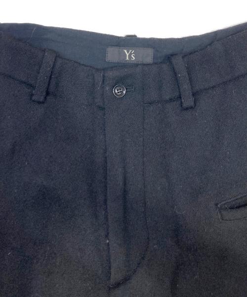 Y's（ワイズ）Y's (ワイズ) サイドラインウールトラウザーズパンツ ブラック サイズ:2の古着・服飾アイテム