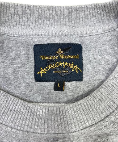 Vivienne Westwood ANGLOMANIA（ヴィヴィアンウエストウッドアングロマニア）VIVIENNE WESTWOOD ANGLOMANIA (ヴィヴィアンウエストウッドアングロマニア) オーブワッペンスウェット グレー サイズ:Lの古着・服飾アイテム