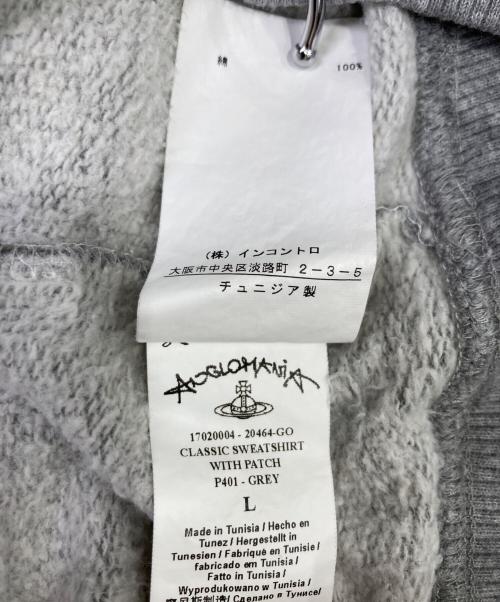 Vivienne Westwood ANGLOMANIA（ヴィヴィアンウエストウッドアングロマニア）VIVIENNE WESTWOOD ANGLOMANIA (ヴィヴィアンウエストウッドアングロマニア) オーブワッペンスウェット グレー サイズ:Lの古着・服飾アイテム