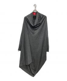 Vivienne Westwood RED LABEL（ヴィヴィアンウエストウッドレッドレーベル）の古着「変形ニットワンピース」｜グレー
