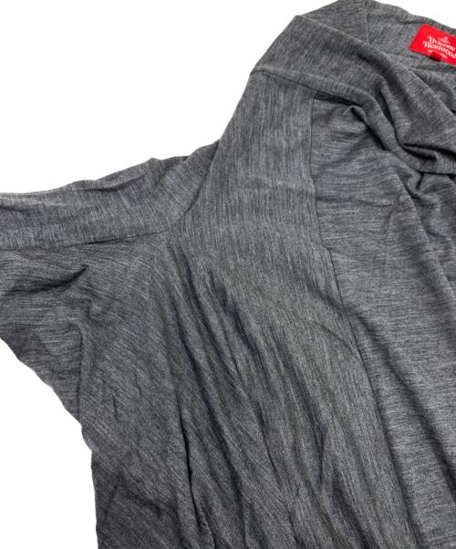 Vivienne Westwood RED LABEL（ヴィヴィアンウエストウッドレッドレーベル）Vivienne Westwood RED LABEL (ヴィヴィアンウエストウッドレッドレーベル) 変形ニットワンピース グレー サイズ:Sの古着・服飾アイテム