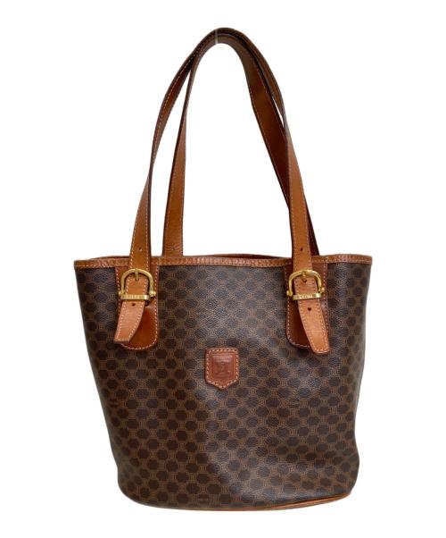 CELINE（セリーヌ）CELINE (セリーヌ) マカダム柄トートバッグ ブラウンの古着・服飾アイテム