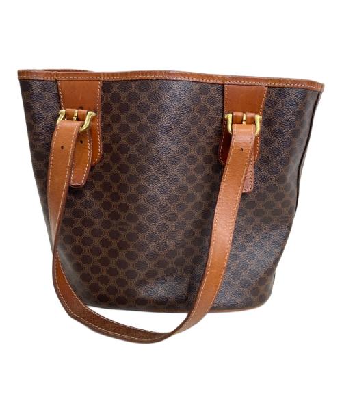 CELINE（セリーヌ）CELINE (セリーヌ) マカダム柄トートバッグ ブラウンの古着・服飾アイテム