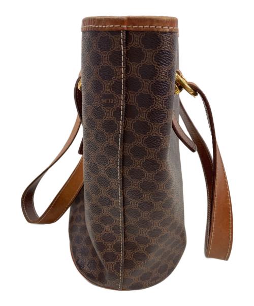 CELINE（セリーヌ）CELINE (セリーヌ) マカダム柄トートバッグ ブラウンの古着・服飾アイテム
