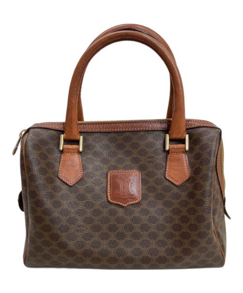 CELINE（セリーヌ）CELINE (セリーヌ) マカダム柄ミニボストンバッグ ブラウンの古着・服飾アイテム