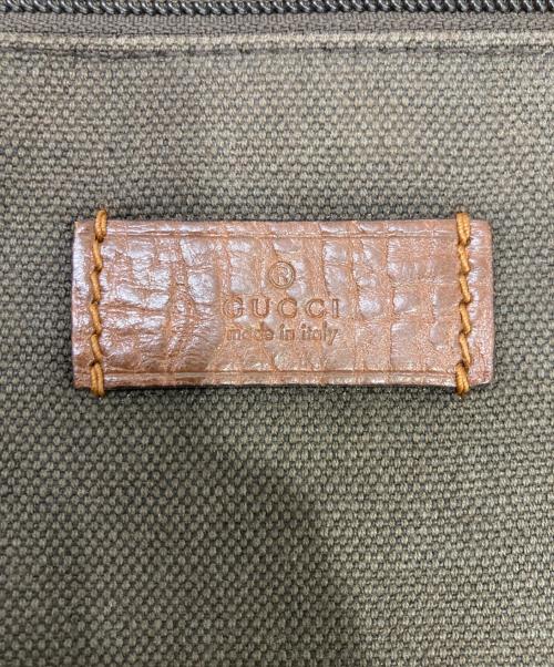 GUCCI（グッチ）GUCCI (グッチ) キャンバスショルダーバッグ ブラウンの古着・服飾アイテム