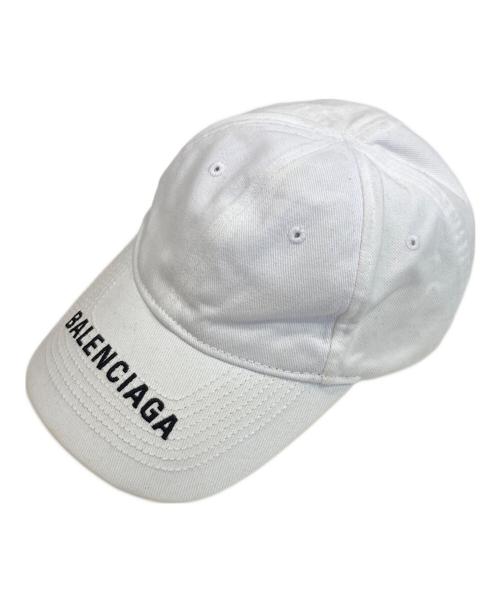 BALENCIAGA（バレンシアガ）BALENCIAGA (バレンシアガ) ロゴキャップ ホワイト サイズ:Lの古着・服飾アイテム