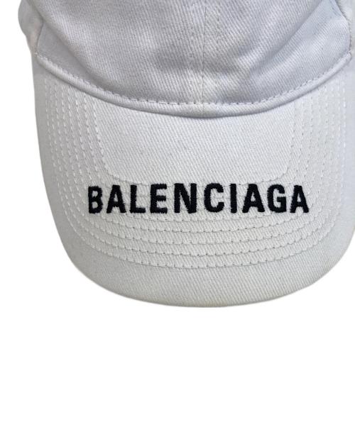 BALENCIAGA（バレンシアガ）BALENCIAGA (バレンシアガ) ロゴキャップ ホワイト サイズ:Lの古着・服飾アイテム