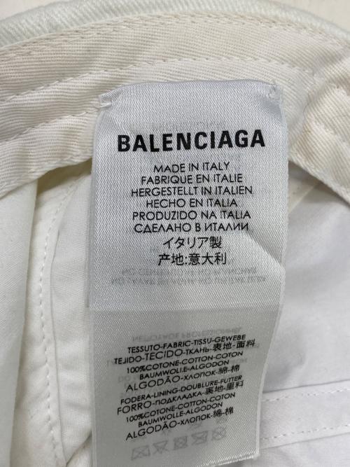 BALENCIAGA（バレンシアガ）BALENCIAGA (バレンシアガ) ロゴキャップ ホワイト サイズ:Lの古着・服飾アイテム