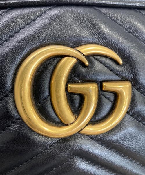 GUCCI（グッチ）GUCCI (グッチ) GGマーモント スモール カメラバッグ ブラック サイズ:-の古着・服飾アイテム