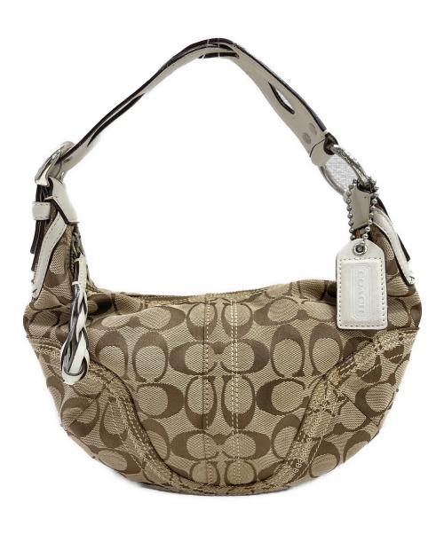 COACH（コーチ）COACH (コーチ) シグネチャーホーボーバッグ ベージュ サイズ:-の古着・服飾アイテム