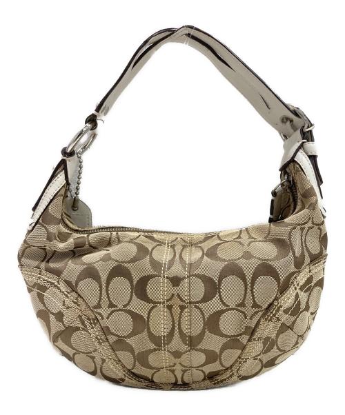 COACH（コーチ）COACH (コーチ) シグネチャーホーボーバッグ ベージュ サイズ:-の古着・服飾アイテム