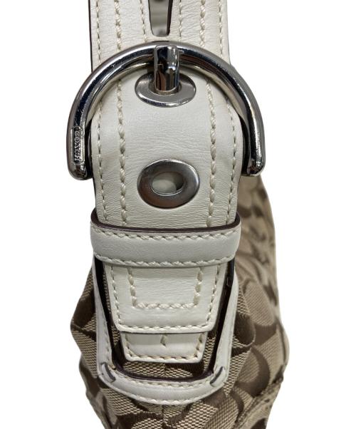 COACH（コーチ）COACH (コーチ) シグネチャーホーボーバッグ ベージュ サイズ:-の古着・服飾アイテム