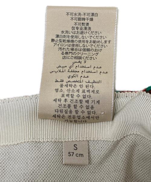 GUCCI（グッチ）GUCCI (グッチ) ハウンドトゥース インターロッキングG キャップ レッド サイズ:Sの古着・服飾アイテム