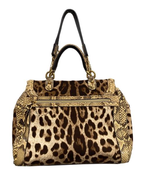 DOLCE & GABBANA（ドルチェ＆ガッバーナ）DOLCE & GABBANA (ドルチェ＆ガッバーナ) レオパードパイソン柄ハンドバッグ ベージュ サイズ:-の古着・服飾アイテム