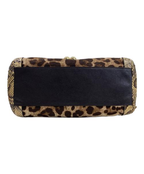 DOLCE & GABBANA（ドルチェ＆ガッバーナ）DOLCE & GABBANA (ドルチェ＆ガッバーナ) レオパードパイソン柄ハンドバッグ ベージュ サイズ:-の古着・服飾アイテム
