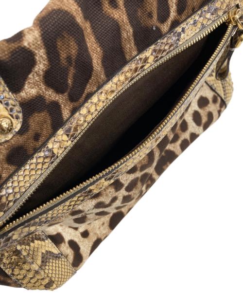 DOLCE & GABBANA（ドルチェ＆ガッバーナ）DOLCE & GABBANA (ドルチェ＆ガッバーナ) レオパードパイソン柄ハンドバッグ ベージュ サイズ:-の古着・服飾アイテム