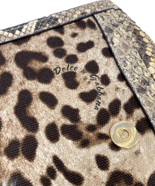 DOLCE & GABBANA（ドルチェ＆ガッバーナ）DOLCE & GABBANA (ドルチェ＆ガッバーナ) レオパードパイソン柄ハンドバッグ ベージュ サイズ:-の古着・服飾アイテム