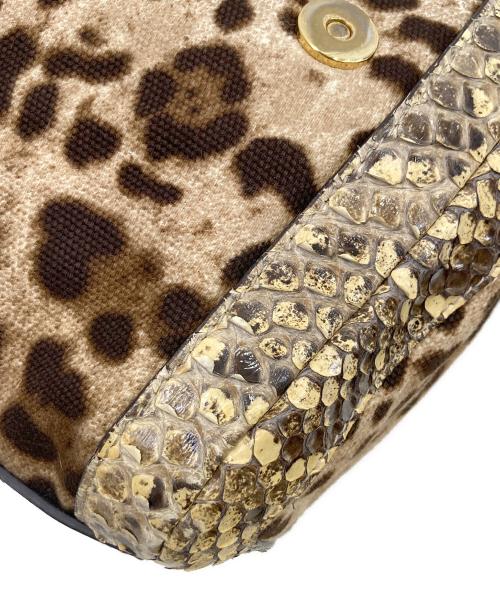 DOLCE & GABBANA（ドルチェ＆ガッバーナ）DOLCE & GABBANA (ドルチェ＆ガッバーナ) レオパードパイソン柄ハンドバッグ ベージュ サイズ:-の古着・服飾アイテム