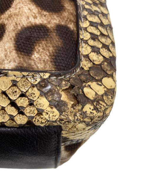DOLCE & GABBANA（ドルチェ＆ガッバーナ）DOLCE & GABBANA (ドルチェ＆ガッバーナ) レオパードパイソン柄ハンドバッグ ベージュ サイズ:-の古着・服飾アイテム