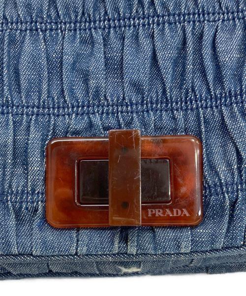 PRADA（プラダ）PRADA (プラダ) デニムギャザーショルダーバッグ インディゴ サイズ:-の古着・服飾アイテム