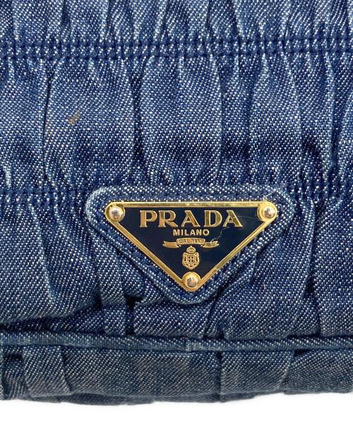 PRADA（プラダ）PRADA (プラダ) デニムギャザーショルダーバッグ インディゴ サイズ:-の古着・服飾アイテム