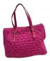 DOLCE & GABBANA (ドルチェ＆ガッバーナ) ラフィアトートバッグ ピンク：23000円