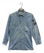 US NAVYユーエスネイビー）の古着「CHAMBRAY SHIRT/シャンブレーシャツ」｜ブルー