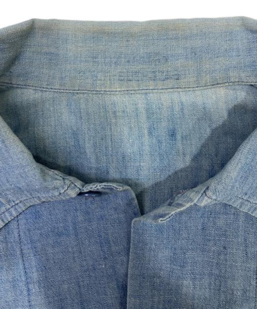 US NAVY（ユーエスネイビー）US NAVY (ユーエスネイビー) CHAMBRAY SHIRT/シャンブレーシャツ ブルー サイズ:-の古着・服飾アイテム
