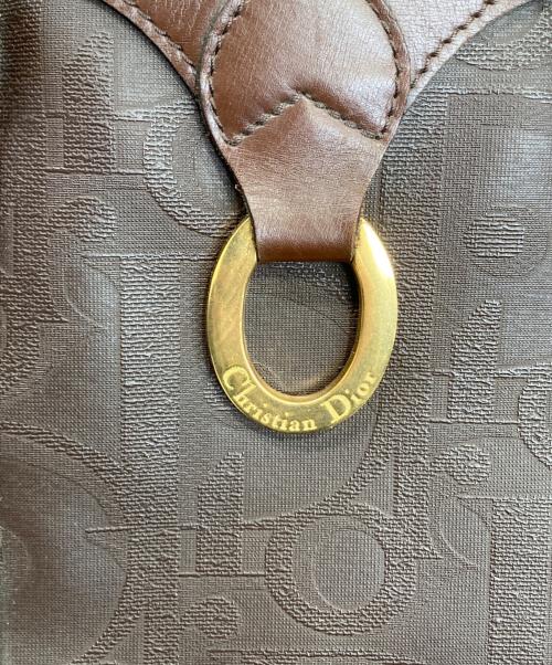 Christian Dior（クリスチャン ディオール）Christian Dior (クリスチャン ディオール) トロッターレザーボストンバッグ ブラウンの古着・服飾アイテム