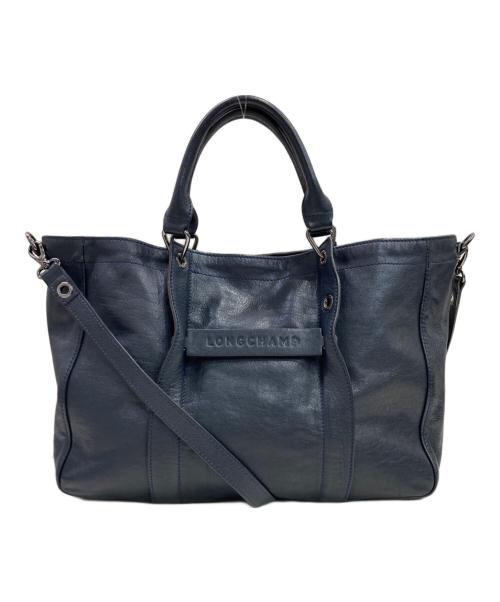 LONGCHAMP（ロンシャン）LONGCHAMP (ロンシャン) レザー2WAYバッグ ネイビー サイズ:-の古着・服飾アイテム