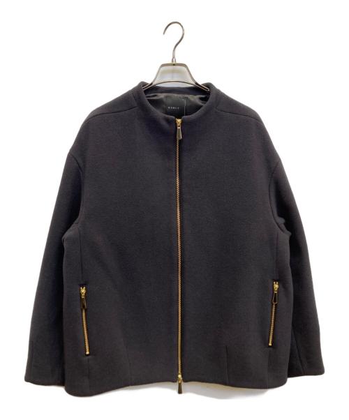 Noble（ノーブル）Noble (ノーブル) MTRレイズドネックジップコート グレー サイズ:Mの古着・服飾アイテム
