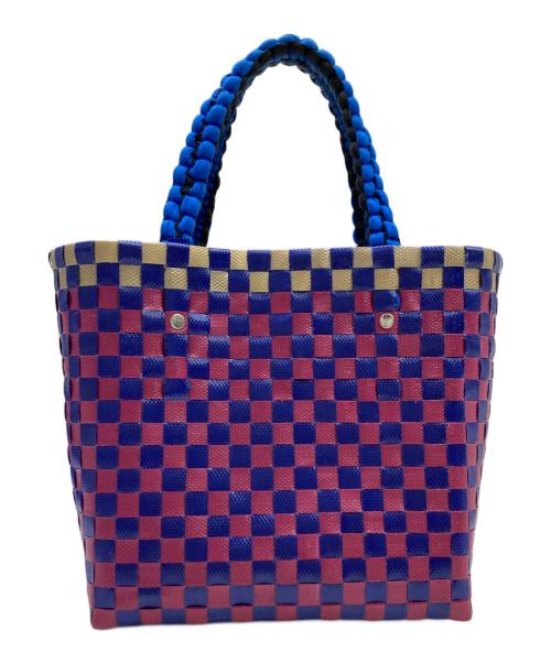 MARNI（マルニ）MARNI (マルニ) ジャージーハンドルバスケットバッグ ネイビー×ボルドー サイズ:-の古着・服飾アイテム