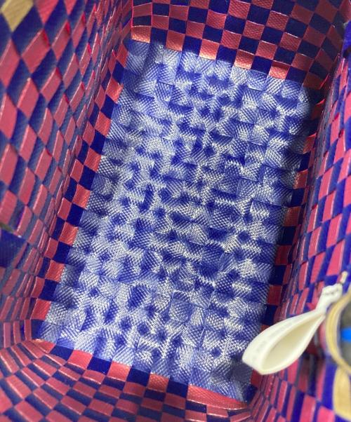 MARNI（マルニ）MARNI (マルニ) ジャージーハンドルバスケットバッグ ネイビー×ボルドー サイズ:-の古着・服飾アイテム