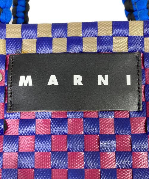 MARNI（マルニ）MARNI (マルニ) ジャージーハンドルバスケットバッグ ネイビー×ボルドー サイズ:-の古着・服飾アイテム