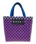 MARNI（マルニ）の古着「ジャージーハンドルバスケットバッグ」｜ネイビー×ボルドー
