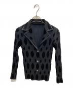 ISSEY MIYAKE FETEイッセイミヤケフェット）の古着「ドット柄プリーツジャケット」｜ブラック