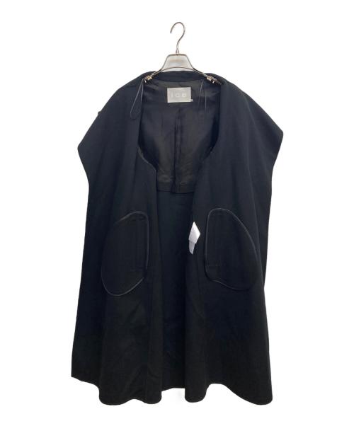 icB（アイシービー）icB (アイシービー) WoolRever ロングコート ブラック サイズ:Sの古着・服飾アイテム
