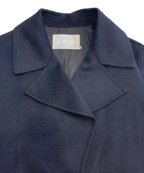 icB（アイシービー）icB (アイシービー) WoolRever ロングコート ブラック サイズ:Sの古着・服飾アイテム