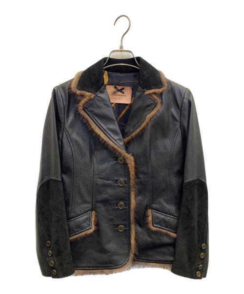 BLUMARINE（ブルマリン）BLUMARINE (ブルマリン) レザージャケット ブラック サイズ:40の古着・服飾アイテム