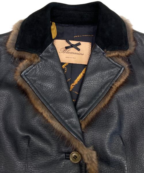 BLUMARINE（ブルマリン）BLUMARINE (ブルマリン) レザージャケット ブラック サイズ:40の古着・服飾アイテム