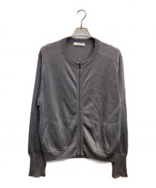 jieda（ジエダ）の古着「LAME ZIP UP KNIT」｜グレー
