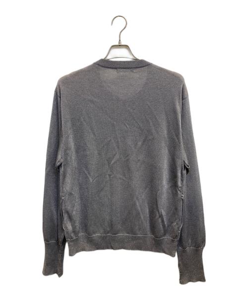 jieda（ジエダ）jieda (ジエダ) LAME ZIP UP KNIT グレー サイズ:2の古着・服飾アイテム