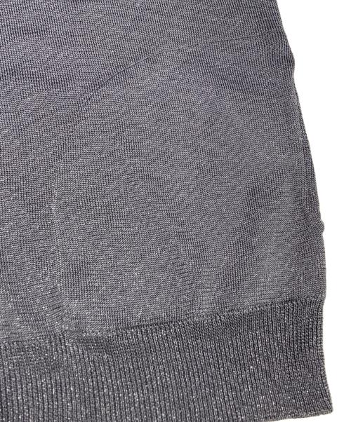 jieda（ジエダ）jieda (ジエダ) LAME ZIP UP KNIT グレー サイズ:2の古着・服飾アイテム