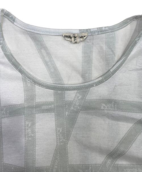 HERMES（エルメス）HERMES (エルメス) ボルデュックリボンカットソー ホワイト サイズ:Sの古着・服飾アイテム