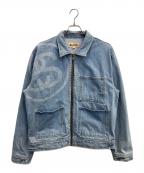 stussyステューシー）の古着「SS LINK WORK ZIP JACKET」｜インディゴ