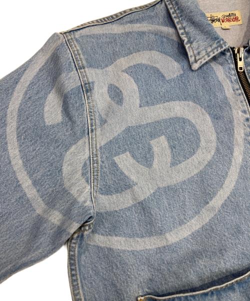 stussy（ステューシー）stussy (ステューシー) SS LINK WORK ZIP JACKET インディゴ サイズ:Lの古着・服飾アイテム