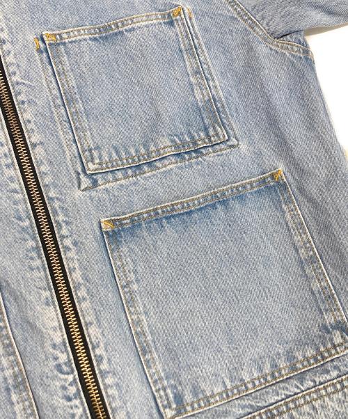 stussy（ステューシー）stussy (ステューシー) SS LINK WORK ZIP JACKET インディゴ サイズ:Lの古着・服飾アイテム