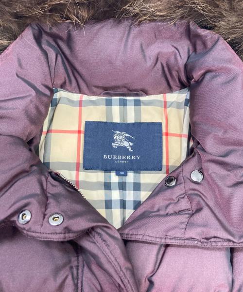 BURBERRY LONDON（バーバリーロンドン）BURBERRY LONDON (バーバリーロンドン) ダウンコート パープル サイズ:38の古着・服飾アイテム
