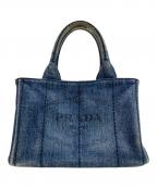 PRADAプラダ）の古着「カナパデニムハンドバッグ」｜インディゴ